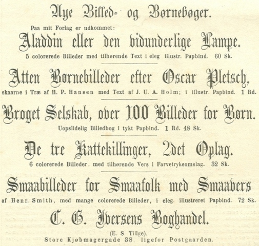 Købmagergade 38 - 3 - Annonce fra Illustreret Tidende nr.690, 15.december 1872