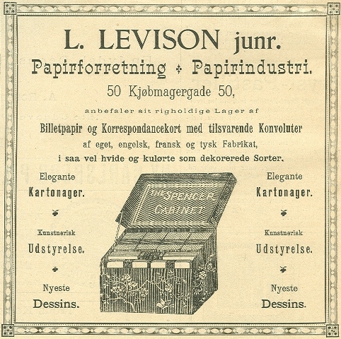 Købmagergade 50-50a-f - Pilestræde 65 - 12 - Annonce fra Illustreret Tidende nr.12, 22.december 1889
